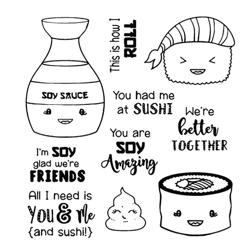 AZSG Heerlijk eten/Mooie dieren Clear Siliconen Stempel/zegel voor DIY Scrapbooking/fotoalbum Decoratieve Duidelijke Stempel lakens: stamp   ST-099