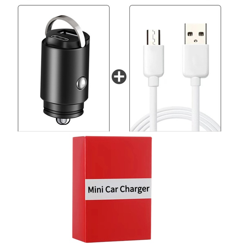 100W Mini Car Charger QC3.0 PD with Charging cable Lighter Fast Charging for Xiaomi Samsung Huawei iPhone Car USB Type C Charger: BR