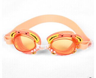 Gafas de natación profesionales para niños, lentes de dibujos animados, Delfín, antivaho, impermeables, para natación: Orange