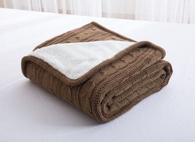 chaude 100% coton mouton velours couvertures hiver chaleur tricoté laine couverture canapé/lit couverture couette tricoté couverture: 06