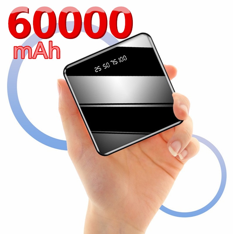 Power Bank 60000mAh Mini Tragbare Telefon Schnelle Ladegerät USB Lade Ladegerät Externe Batterie Pack für Samsung huawei Iphone