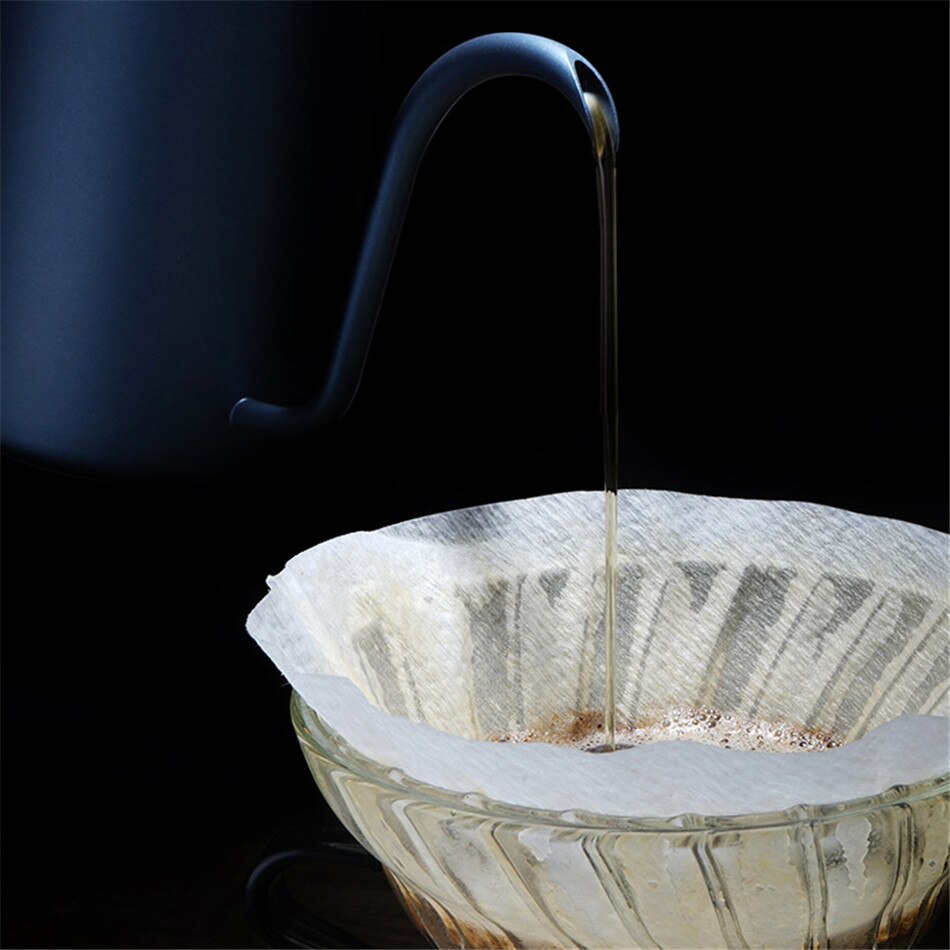 VOGVIGO cafetière en céramique Pot col de cygne émail manuel verser sur goutte à goutte bouilloire théière grande capacité lait eau cruche pichet outils