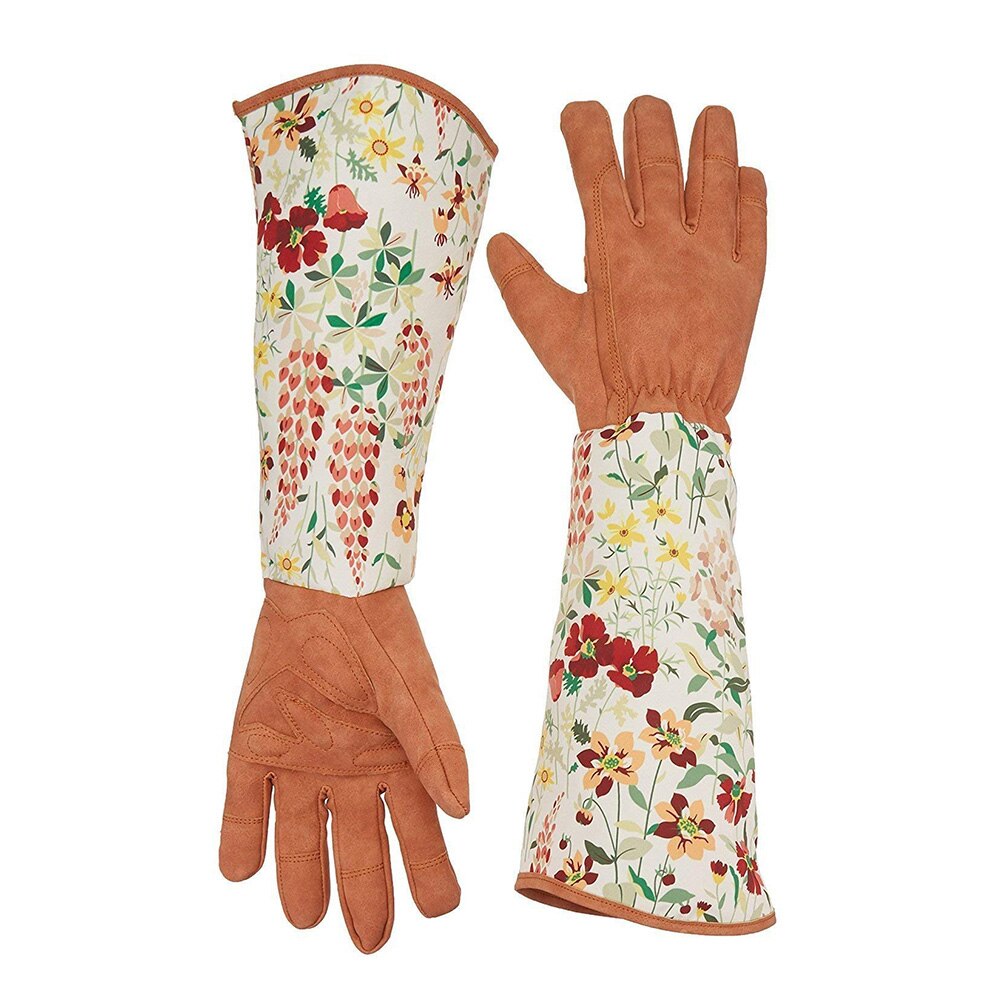 1 par de guantes de jardinería de manga larga, guante Dacron, guantes resistentes al frío, guantes resistentes al agua, poda, accesorios de trabajo para jardín: A1