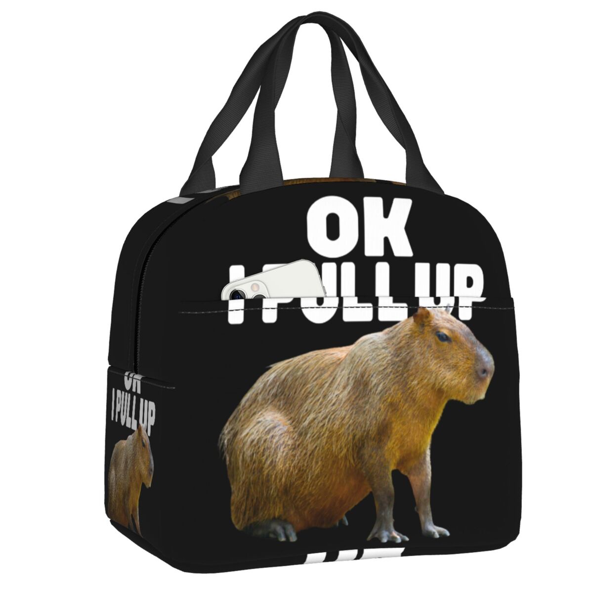 Anpassad capybara isolerad lunchväska för kvinnor läckagesäker kylväska termisk lunchväska kontor picknick resor: Lavendel-