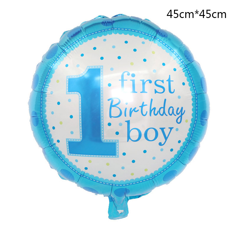 Ballons pour bébé 1 premier anniversaire | Ballon pour fille et garçon de 1 an, ballons avec numéros à feuille d'aluminium, décoration de fête pour enfants, de fête