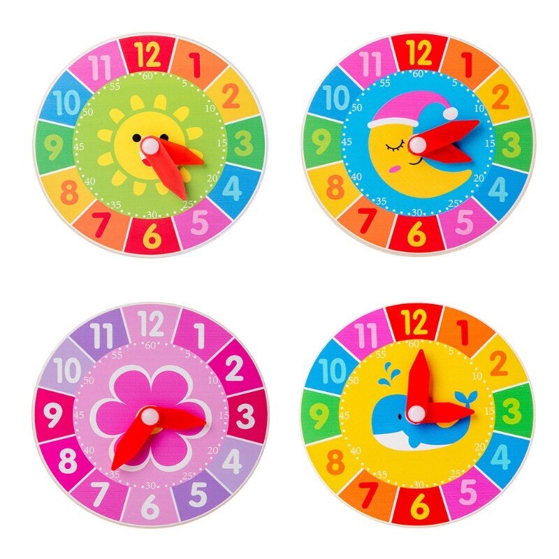 Learn How to Tell Time Teaching Clock Classroom Demonstration Night and Day Learning Clock