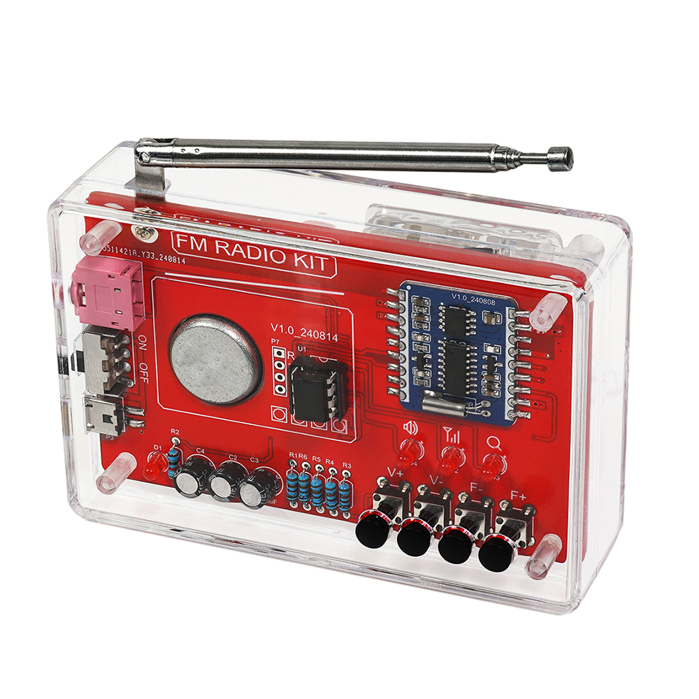 DIY Radio FM zestaw elektroniczny 87-108MHZ Radio FM zestaw do samodzielnego montażu części do ćwiczeń spawalniczych RDA580 DIY projekt lutowania praktyka lutowania