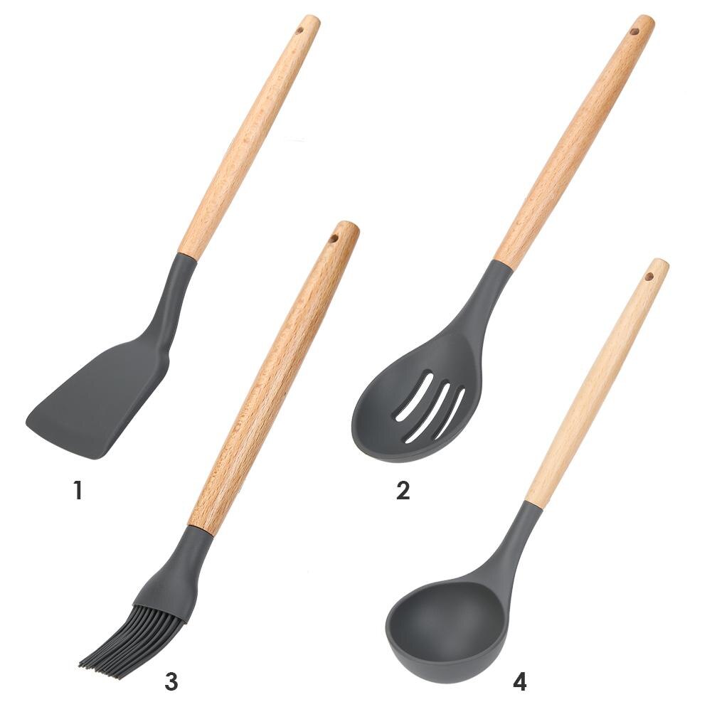 Espátula antiadherente para cocina, cocina, cena, espátula para comida, utensilios de cocina, vajilla, cuchara, colador