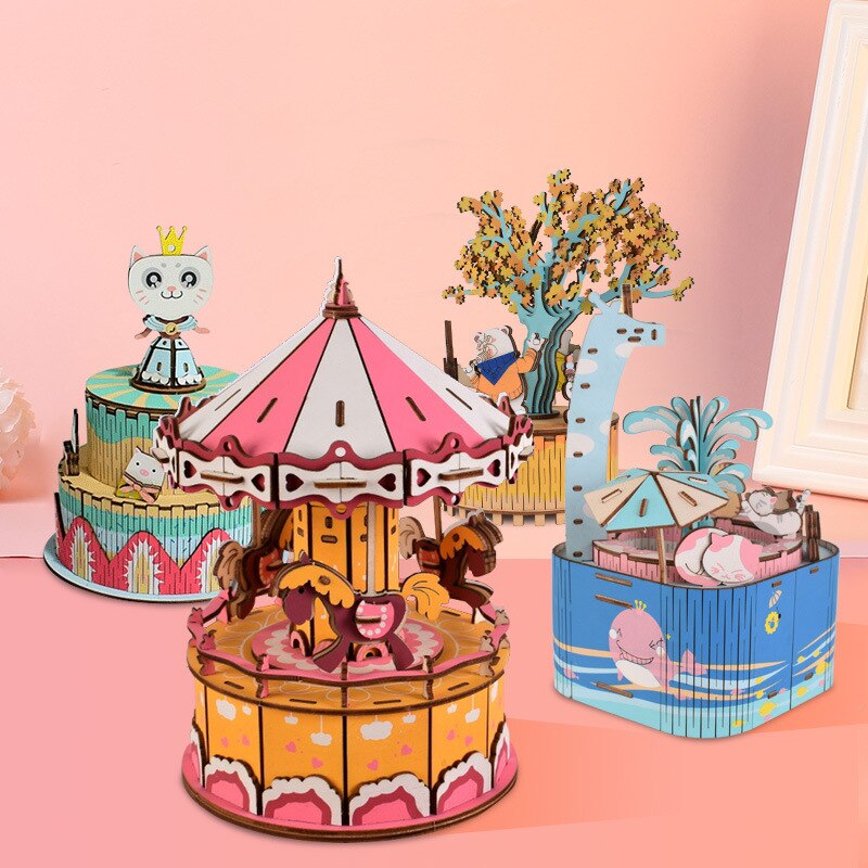 Stijl Handgemaakte, de Sql Verklaringen Zijn Run En Geretourneerd Resultaten Zijn Gemonteerd Creatieve Model Diy Hut Muziekdoos Shuang Shi Yi