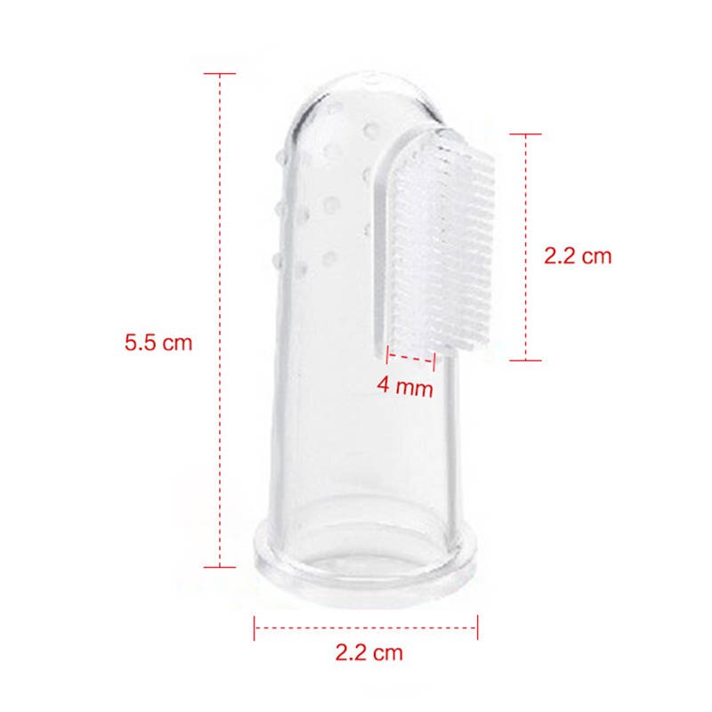 Baby Vinger Tandenborstel Silicon Tandenborstel + Box Kinderen Tanden Clear Soft Silicone Baby Tandenborstel Rubber Schoonmaken Baby Borstel