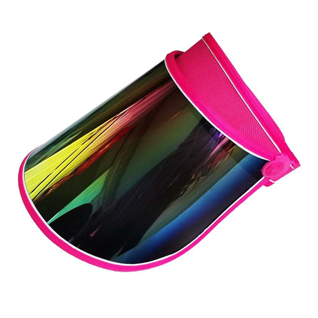 Sonne Visiere Hut für UV Schutz, sonnenblende Gesicht Sheilds Hut für Frauen Männer Wandern Golf Camping Angeln Außen Sommer Strand: Rose Red