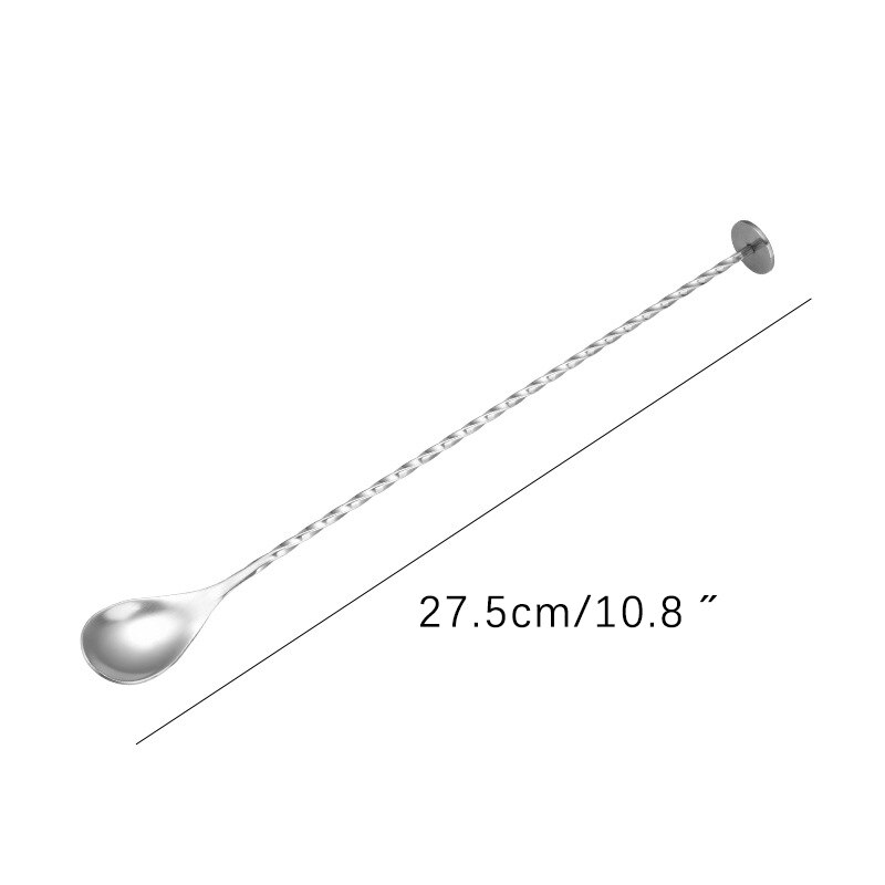 Stainless Steel Bar Cocktail Mixing Spoon Bar Spiral Drink Shaker Muddler Stirrer Mixing Spoon Cocktail Stirrer Bar Accessories