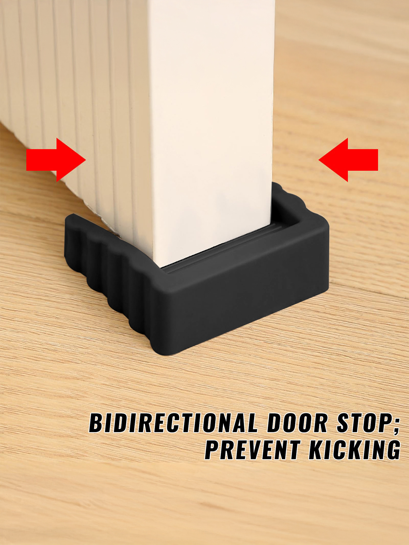 Tope de puerta a prueba de viento, Tope de puerta de suelo de madera, juego de Protector de pared de puerta de goma antideslizante y resistente para azulejos de alfombra de madera