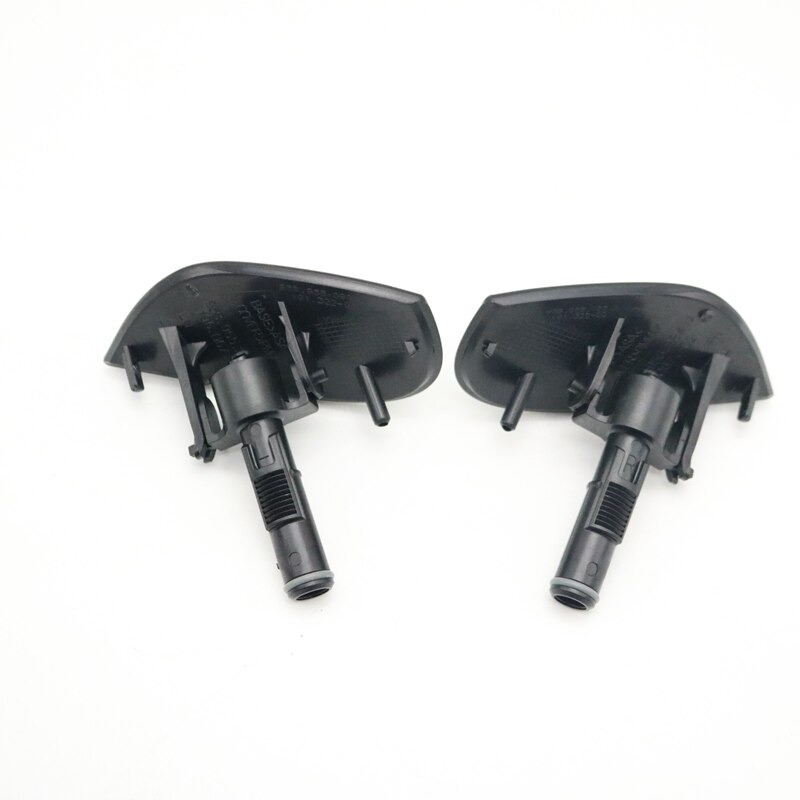 Pair Front Bumper Headlight Washer Jet Cover Caps For Ford Focus 2012-2014 - Black