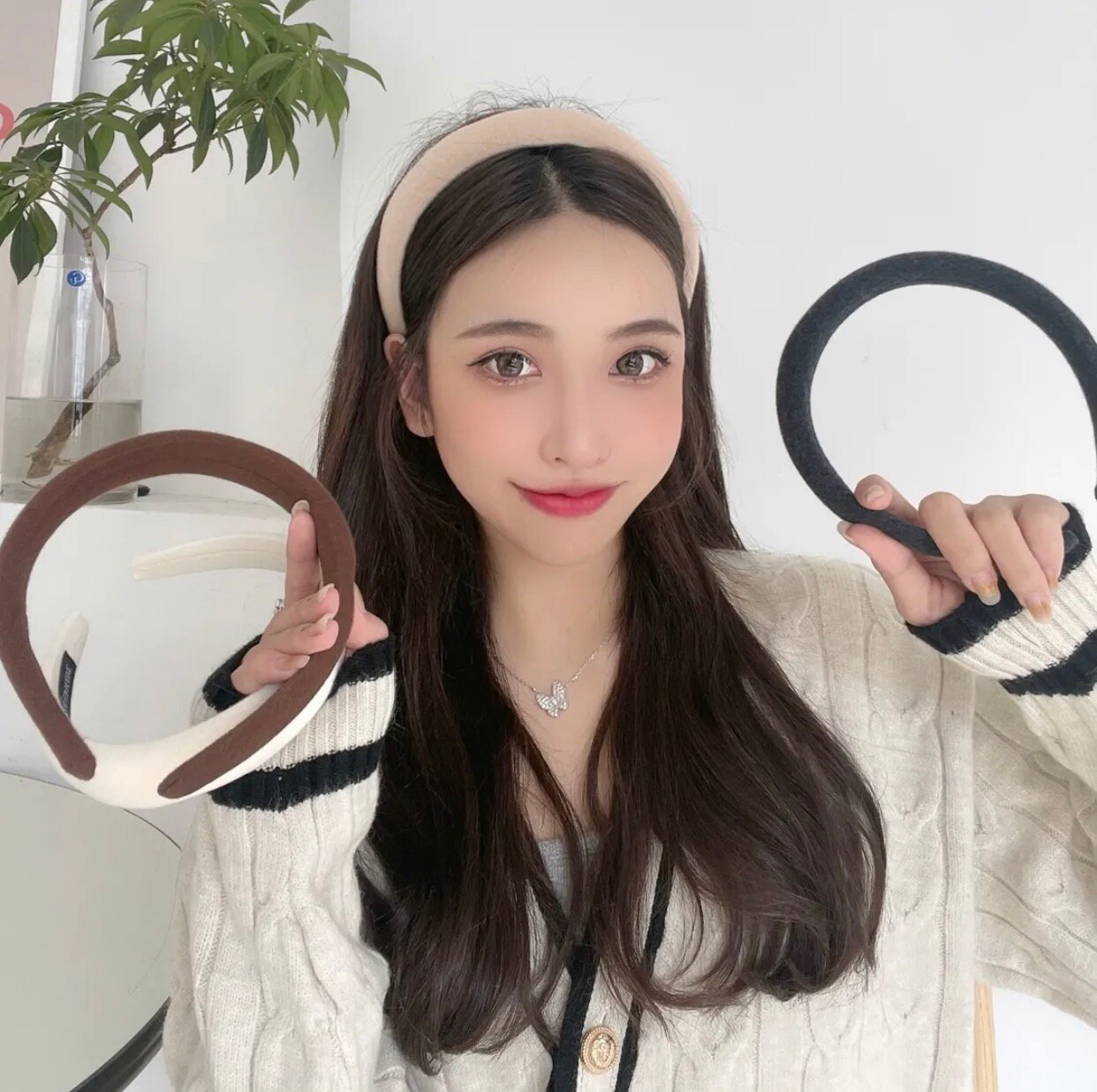 HUANZHI 2021 Trendy Vintage gąbka opaski Pearl Hairbands obręcz do włosów dla dziewczyn głowa kobiety Bezel Band akcesoria do włosów nakrycia głowy