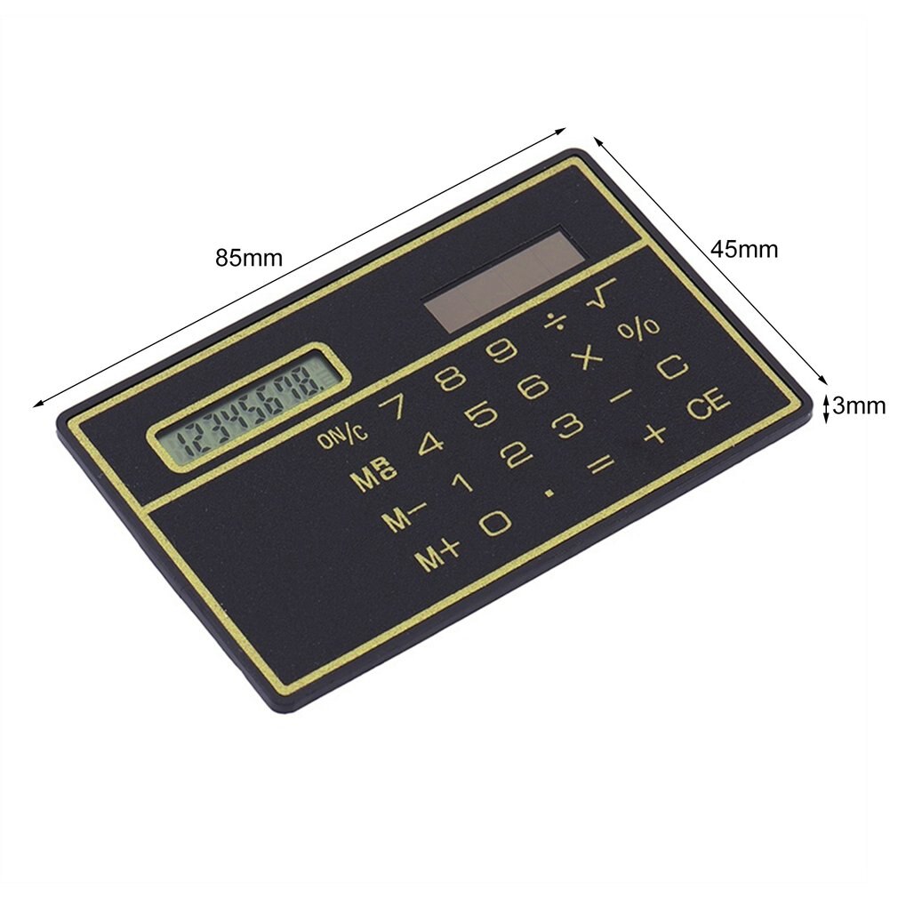 Calculadora de energia solar ultra fina de 8 dígitos com tela sensível ao toque design de cartão de crédito portátil mini calculadora para a escola de negócios