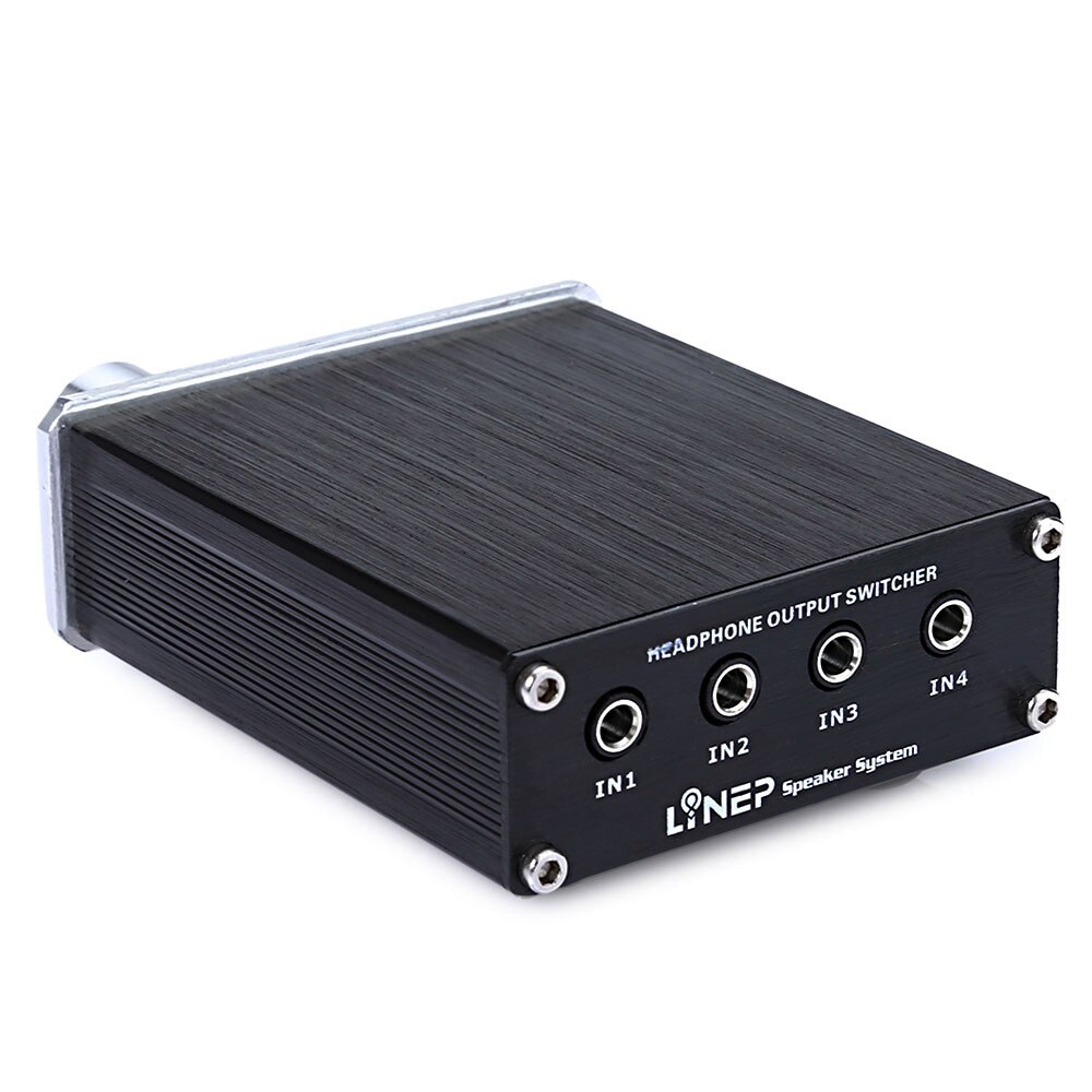 Audio Switcher Met 4 Ingang 4 Output Duurzaam Audio Signaal Switcher Voor Hoofdtelefoon MP3