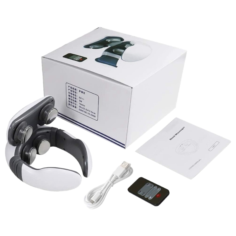 Smart 4d netic pulse elektrische nekmassager met infraroodverwarming, pijnverlichting en cervicale massage