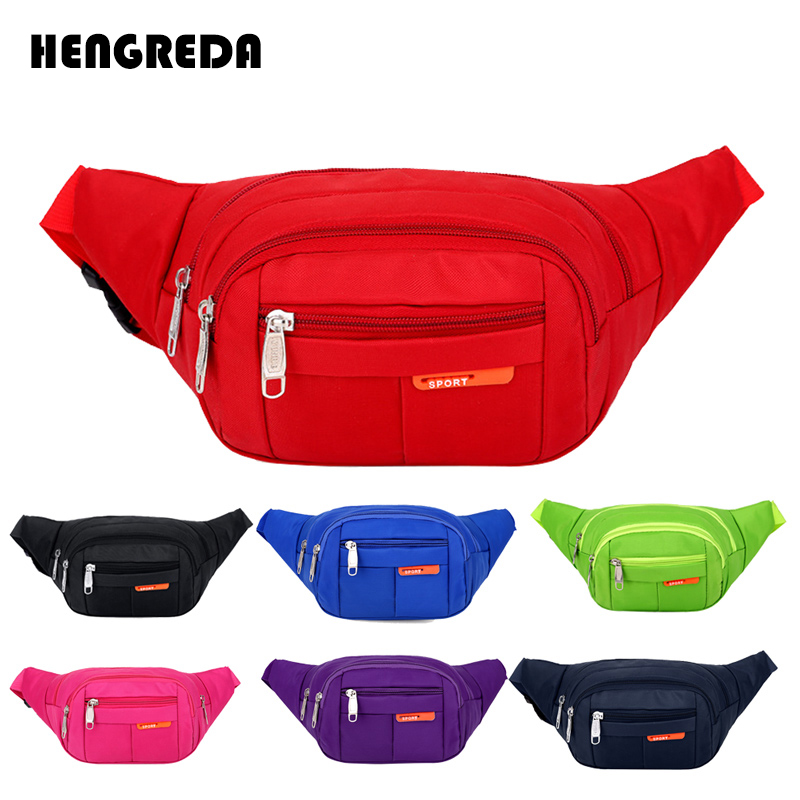 Women Waist Packs Fanny Bag, Multiple Functions Hip Bum Chest Belly Back Bags with Adjustable Belt Strap for Men, Women Fit 6" P