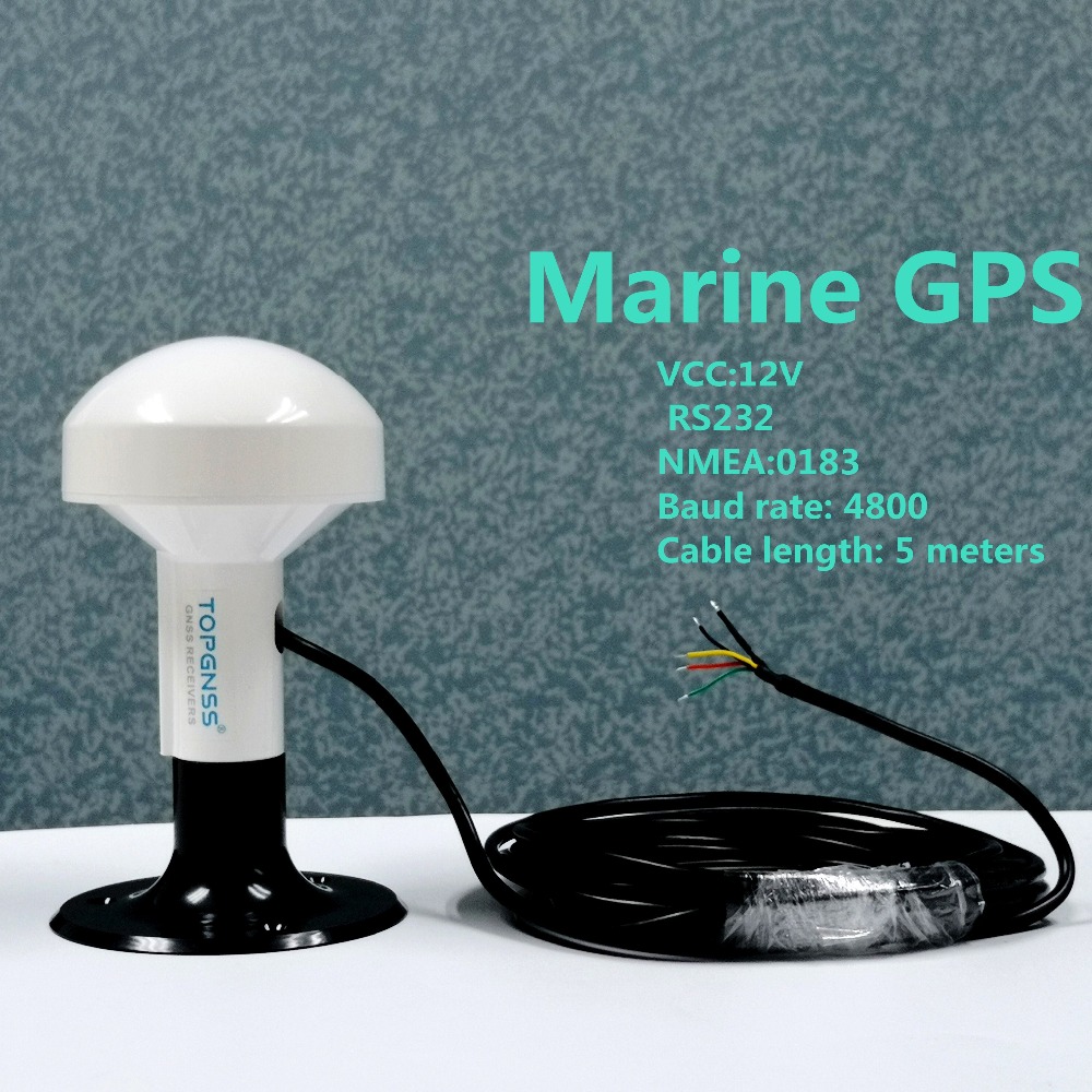 NMEA 0183 protocol GPS chipset boot marine GPS ontvanger met module antenne 4800 baudrate RS-232, 12 V RS232 Paddestoel behuizing