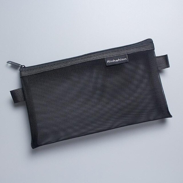 Simple Transparent Mesh Pencil Case Office Student Pencil Cases Nylon Kalem Kutusu School Supplies Pen Box Astuccio Scuola: 6