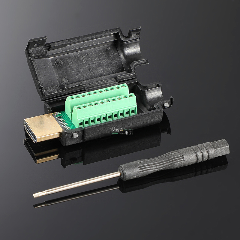Solder-free HD HDMI 2.0 Jack Male Connector Upgrade hdmi Wire Connector Adapter Cable Terminal Junction Box HD Wire Welding Plug