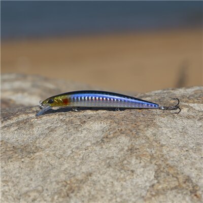 Le fish 100mm 8.5g floating minnow long cast fishing lure tackle Tungsten weight system wobbler crank bait: Color F