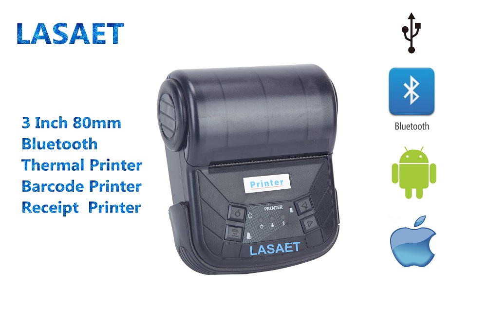 Laagste Prijs 3 Inch 80Mm Bluetooth Thermische Printer Met Verschillende Kleur En Ondersteunende Ios En Android En Windows os