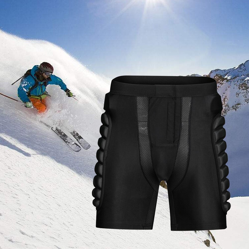 Anti-fald hofte beskyttende sport udendørs skiløb skøjteløb beskytter sort snowboarding shorts bukser