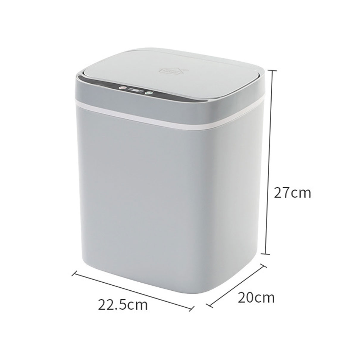 11/13L Kitchen LED Smart Automatic Touchless Intelligent Infrared Motion Sensor Rubbish Waste Bin Kitchen Trash Can Garbage Bins: Gray 11L