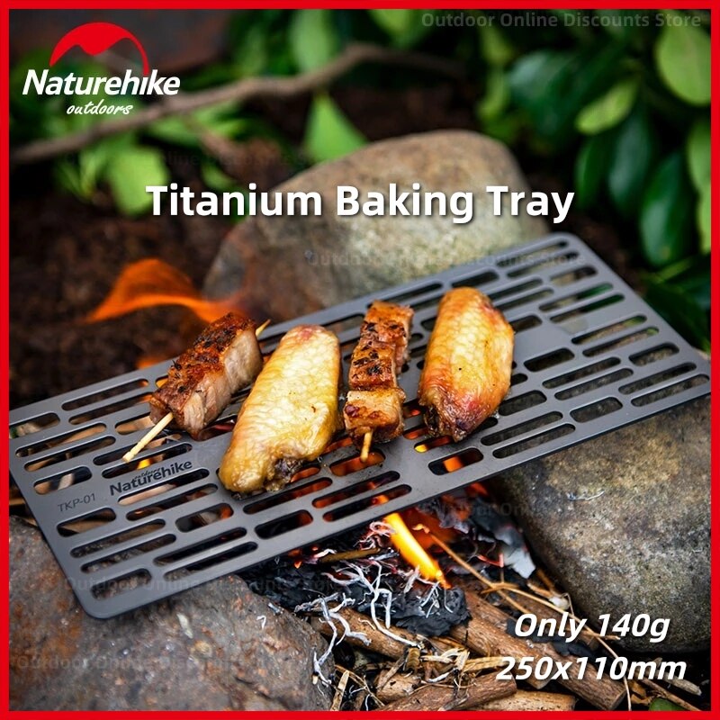 Naturehike campeggio teglia da forno lega di titanio BBQ ultraleggero portatile Picnic Grill casa Barbecue piastra attrezzo esterno pentole nuovo