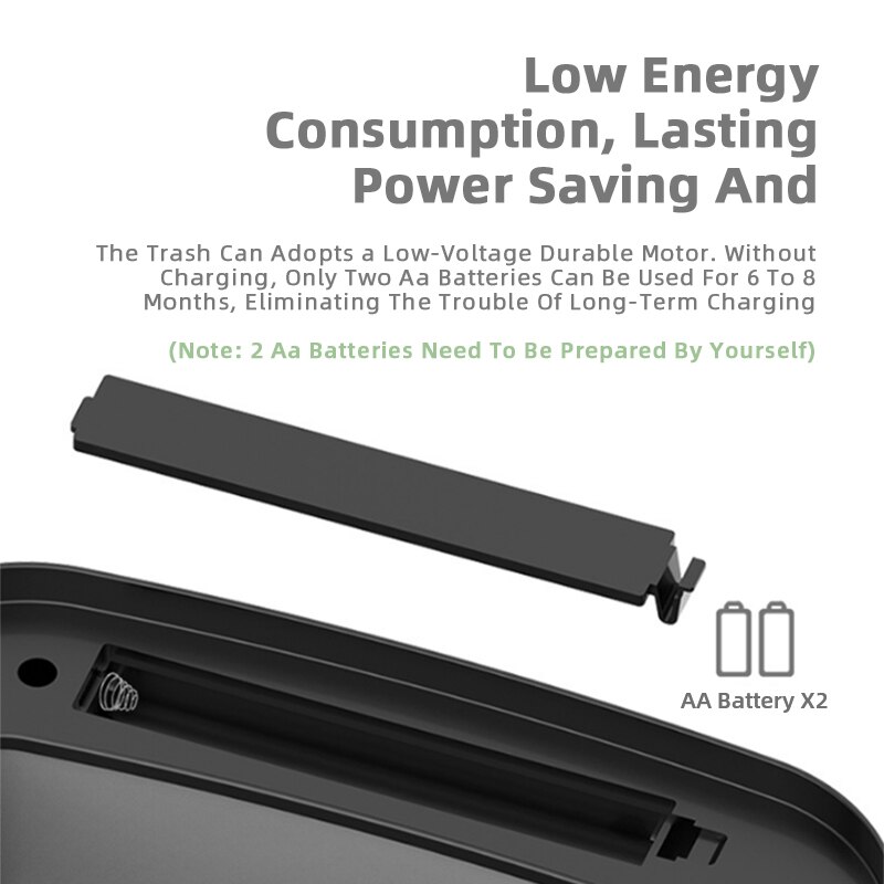 Smart Induction Trash Can Wireless Sensor Automatic Waste Trash Bin Large Capacity Infrared Sensor Storage Organiser with Cover