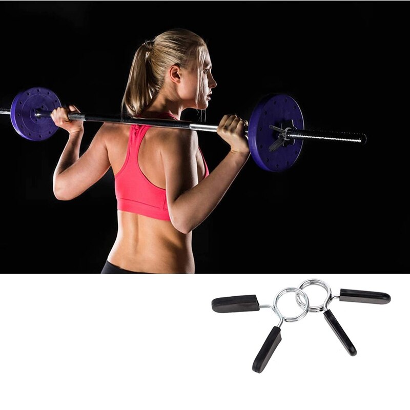 6 Pack 1 Inch (25 mm) Barbell Clip ClampsDumbbell Spring Collars for