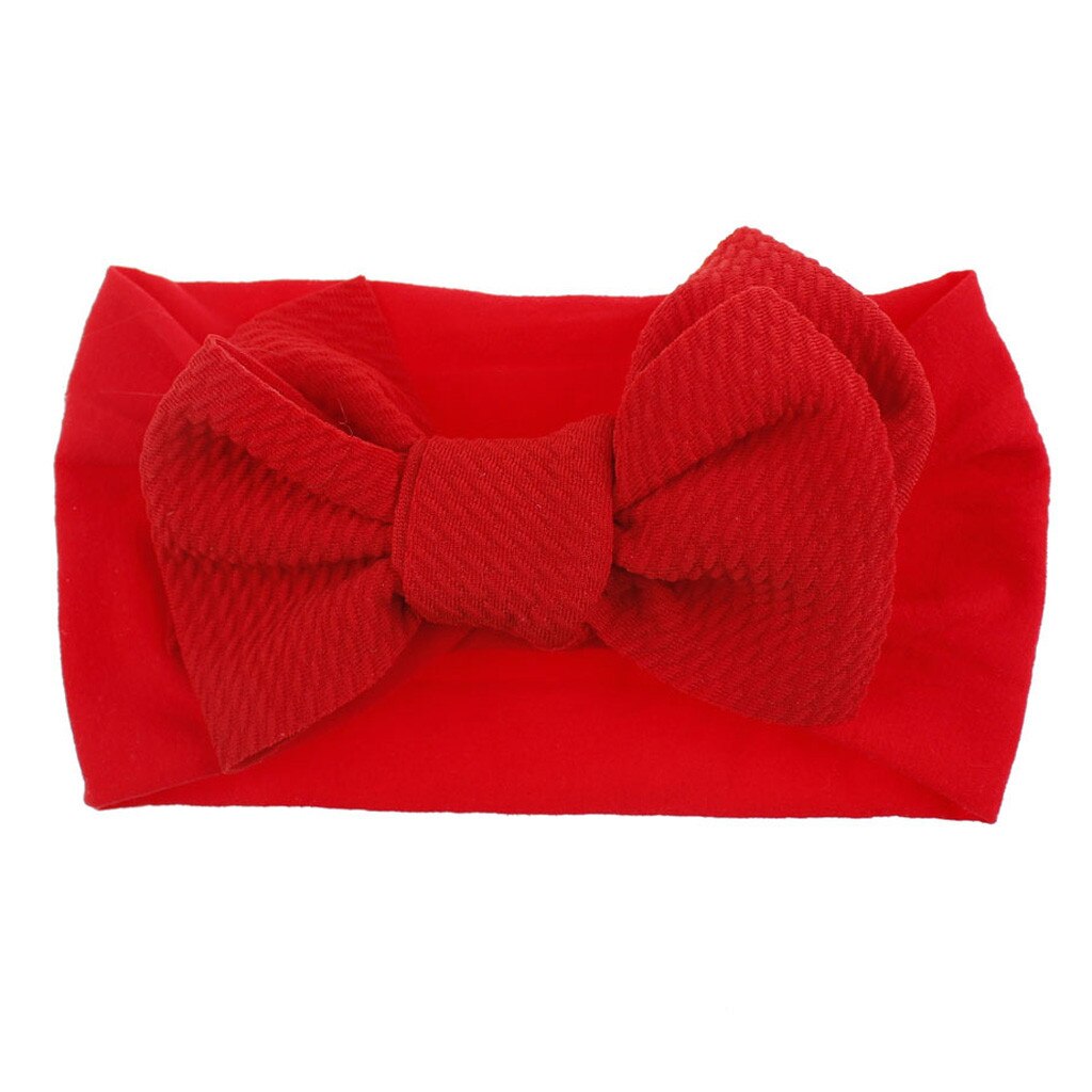 set Toddler Baby Girl Bowknot headband with big bow Stretch Hairband Headwear newborn Grils L1210: RD