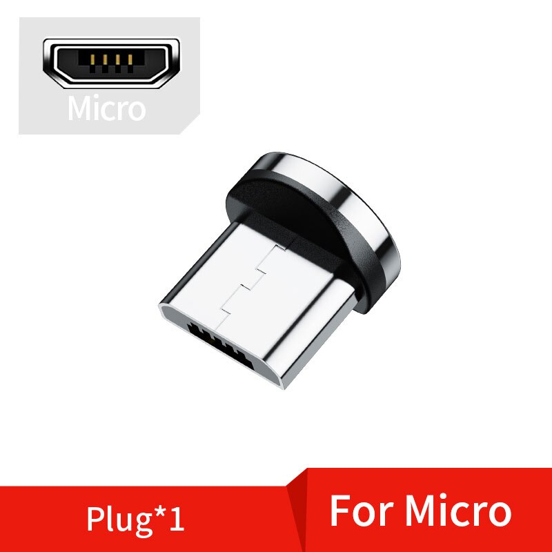 Twitch Micro Usb Magnetische Usb-kabel Voor Samsmung S7 Xiaomi Microusb Android Mobiele Telefoon Magneet Opladen Kabel Micro Usb Charger: Only Micro USB Tip / 1m