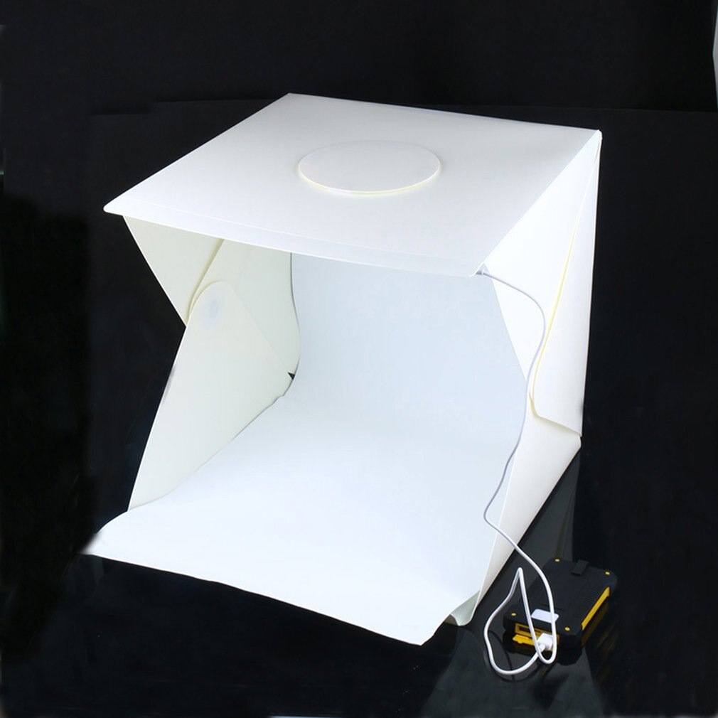 Boîte à lumière LED pliable de grande taille 40CM, boîte à lumière pour Studio Photo, Kit de fond Photo, Type de bouton