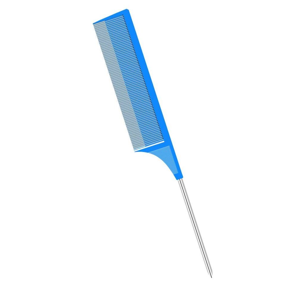 Enkelriktad vävning highlighting foliering hår kam highlight salong hår kammar hårklippning trimmer borstar: En blå