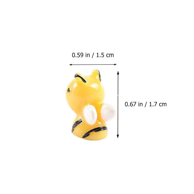 20Pcs Mini Miniature Decoration Outdoor Garden Indoor Resin Bee Mini Bee