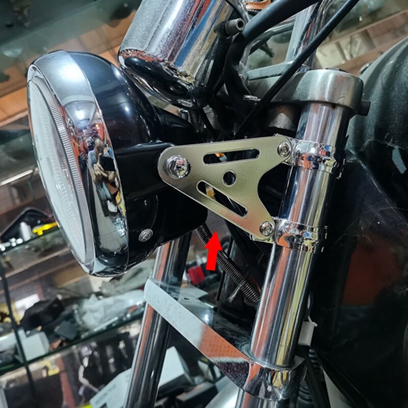 2PCS Motorcycle Headlight Bracket Universal Retro Headlight Mount Bracket head light lamp Holder for 32-41mm Fork