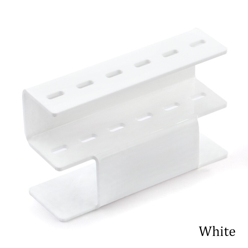 Eyelash Tweezers Storage Rack 6 Holes Acrylic Convenient Tweezer Stand Shelf Holder Nail Eyelash Extension Supplies Makeup Tools: White