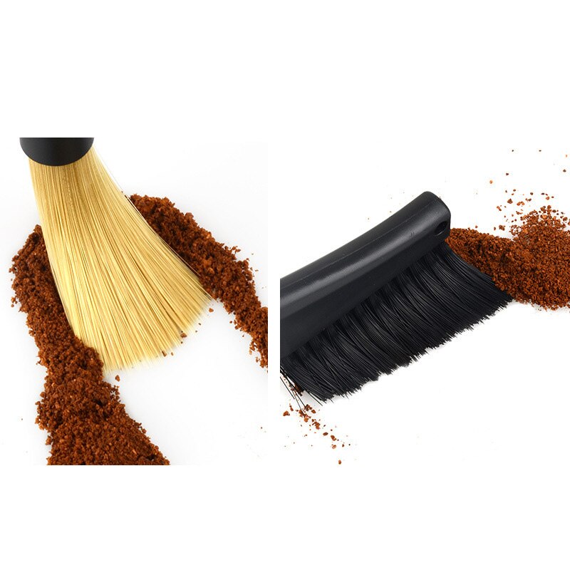 Removable Double Head Coffee Brush Coffee Grinder Machine Cleaning Brush Dusting Espresso Coffee Powder Brush For Barista