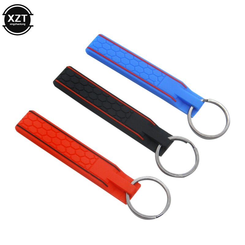 LLavero de goma suave con forma de tiras, forVW forGTI para Volkswagen, estilismo de coche,
