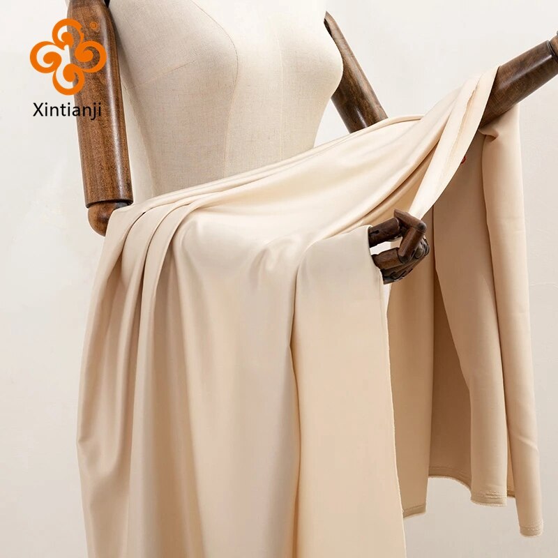 Mjuk polyester satin klänning tyg symaterial bröllopsfest dekoration 50*150cm ja105--tj1592