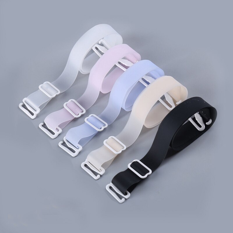 Women 1.8cm Wide Backless Clear Bra Straps Non Slip Transparent Bra Strap Adjustable Bra Extender Accessories
