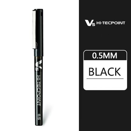 6/12 Uds piloto BX-V5 aguja completa recta bolígrafo líquido BX-V5 0,5mm gel bolígrafo multicolor de gran capacidad: Black / 6pieces