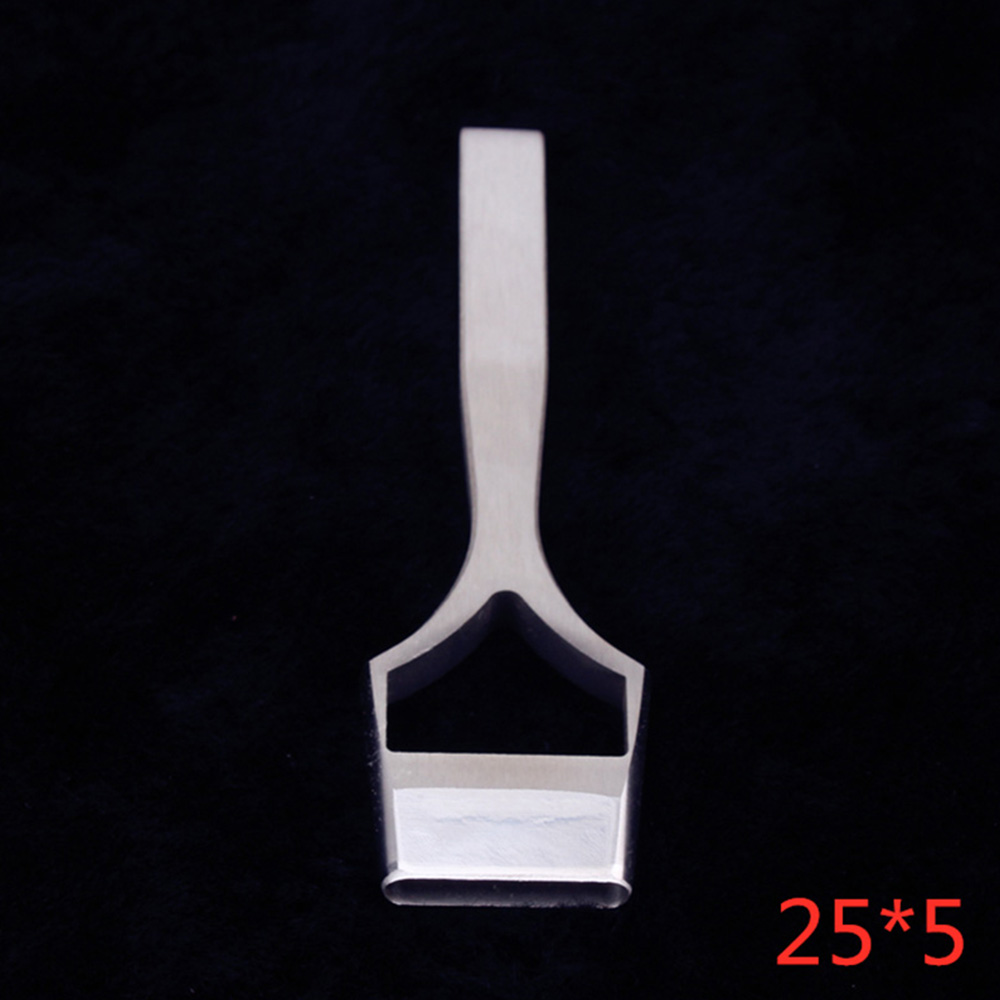 1 pc Stainless Leather Craft Hand Tool Belt Band Oval Hole Punch Tools Stitching diy strap oblate Cutter chisel Tools: 25 x5 mm
