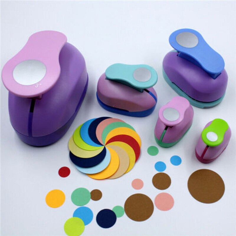 Mini Scrapbook Punches Circular Paper Hole Punch Handmade Cutter Card DIY Round Paper Embossing Device DIY Card Punches