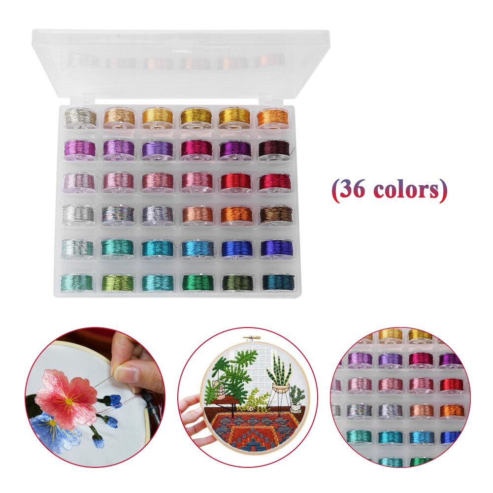 25/36 Colors Polyester Embroidery Thread High Strength Polyester Threads For Brother Babylock Janome Machine Sewing Thread