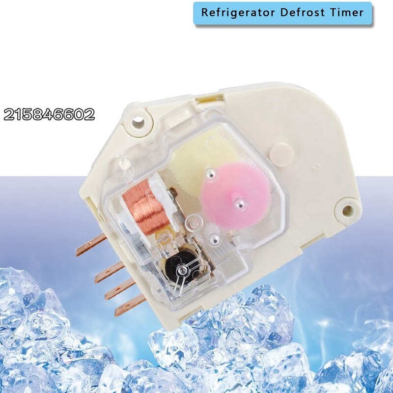 2Pcs 215846602 Defrost Timer for Kenmore Refrigerator Replacement Parts 215846606 240371001 241621501