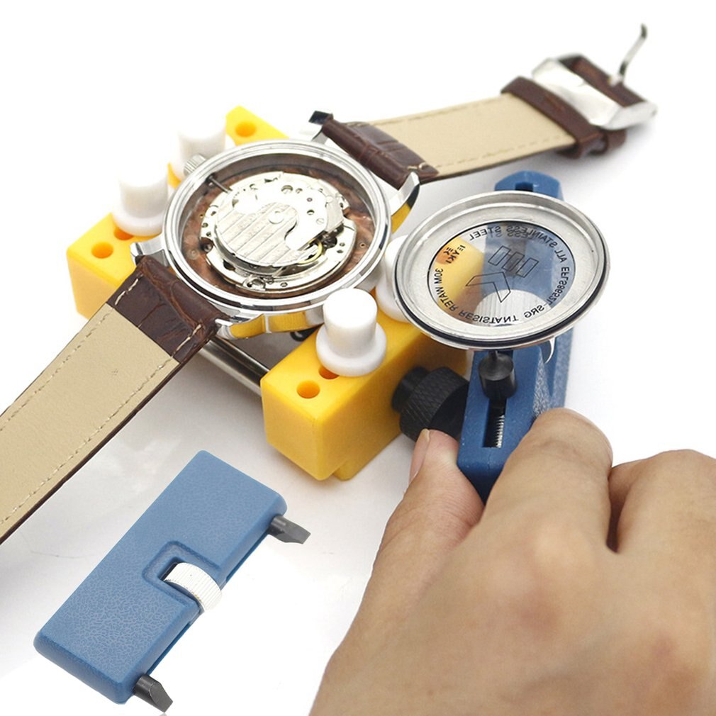 Adjustable Watch Case Opener Repair Watchmaker Wristwatch Battery Remover Watch Repair Tools Two Feet Opening Screw